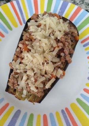 Una foto de Berenjenas rellenas