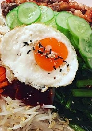 รูปของ บีบิมบับ ข้าวยำเกาหลี비빔밥 homemade