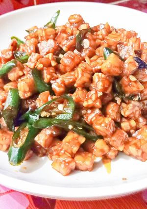 Foto resep Orek tempe Lombok ijo