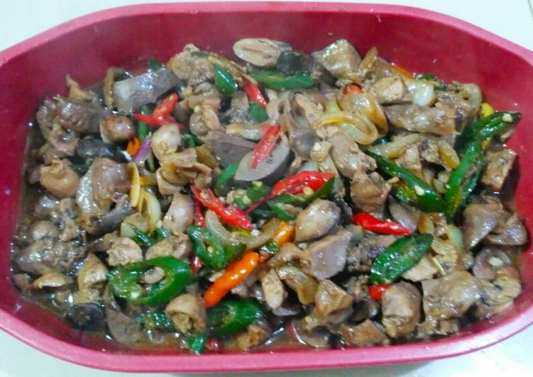 Resep Oseng2 ati ampela saos tiram Anti Gagal