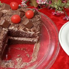 A picture of New Year chocolate Cake 2023.