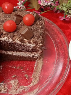 A picture of New Year chocolate Cake 2023.
