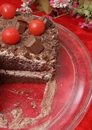 A picture of New Year chocolate Cake 2023.