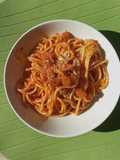 Espaguetis a la amatriciana