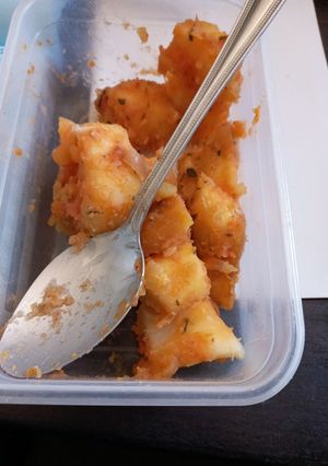 A picture of Tomato stewed cassava.