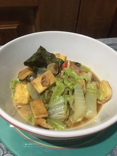 Foto resep Tumis dadar sawi santan ala fe