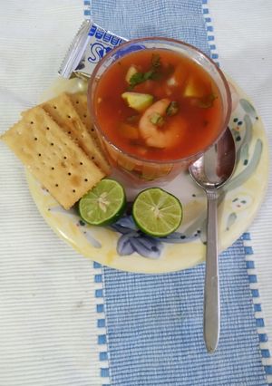 A picture of Lalo's Shrimp Cocktail.