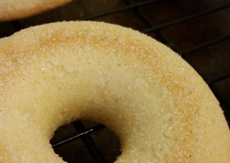 Hint of Cinnamon Baked Sugar Doughnuts
