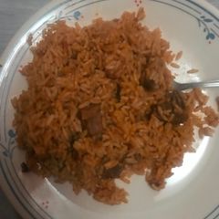A picture of Oven Baked Jollof Rice.