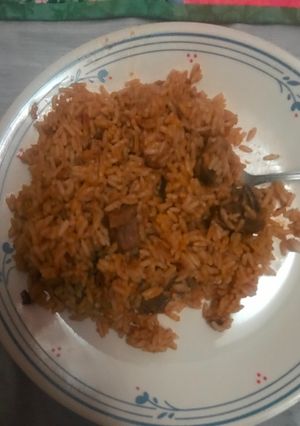 A picture of Oven Baked Jollof Rice.