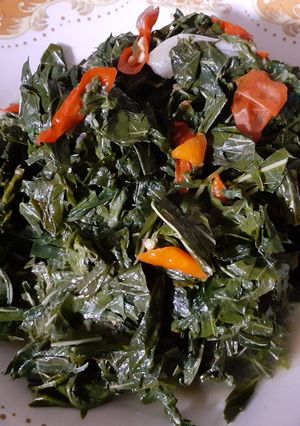 Foto resep Tumis daun singkong simpel