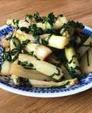 🌱 Măng Tây Trắng Xào Lá Lốt (Vegan)