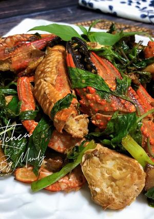 塔香蠔油炒石蟹 的食譜成品照片