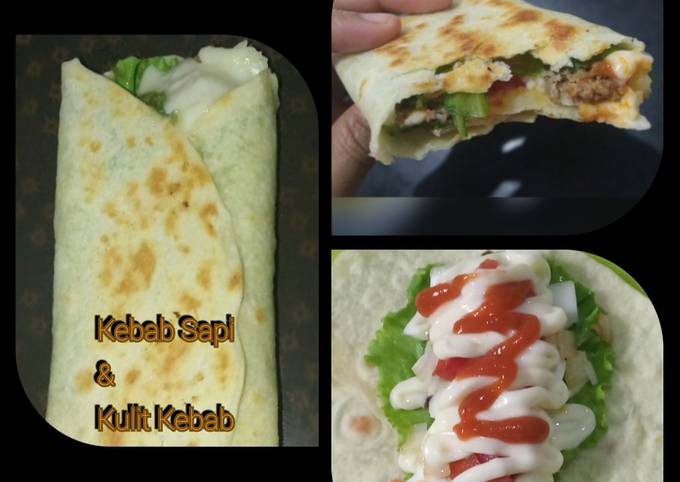 Kebab Sapi & Kulit Kebab Homemade Enakk