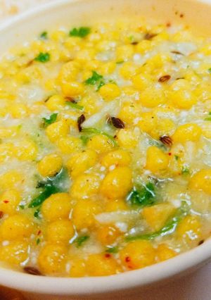 A picture of Boondi cucumber raita.