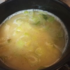 A picture of Buttered Beef Broth with Celery.