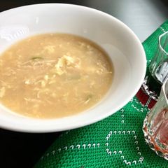 A picture of Chicken corn soup  #soupcontest.