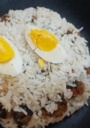 Una foto de Arroz tapado a la yooko