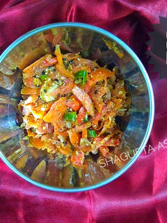 A picture of Instant Carrot Pickle.