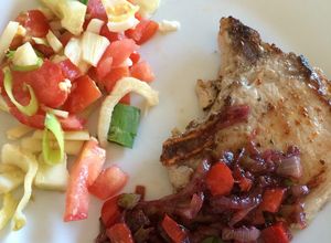 Una foto de Costillas con salsa agridulce de frambuesa 