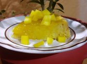 Una foto de cheesecake de mango