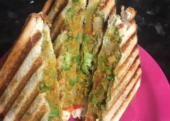 The New Way Making Recipe Jain Masala Sandwich Delicious Steady