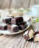 Barritas de coco y chocolate