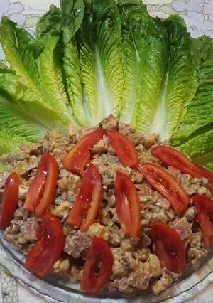 عکسی از دستور سالاد لوبیا چیتی شبنم پز😍
