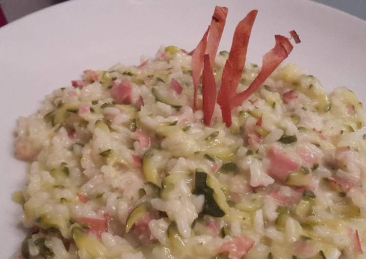 Risotto con speck, zucchine e Asiago Fresco