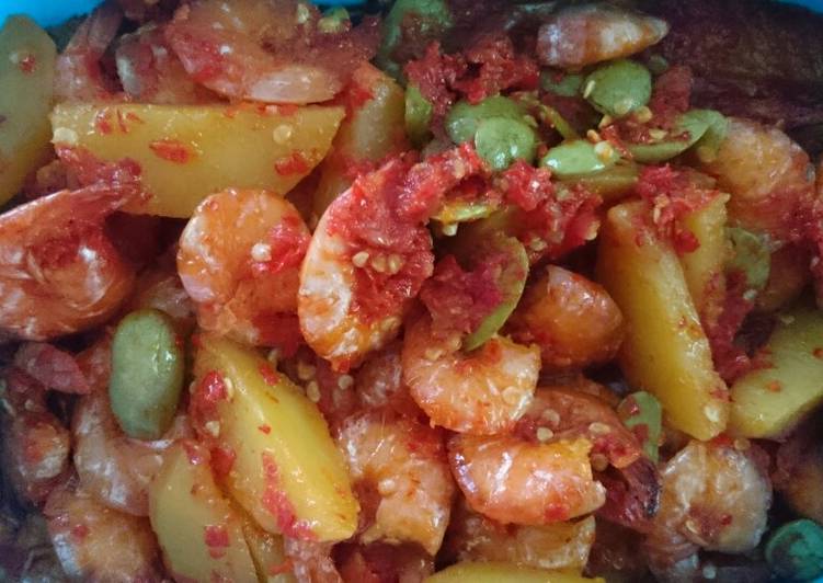 Resep Goreng udang pete balado yang Enak