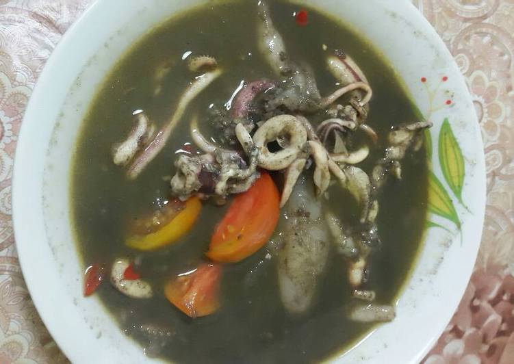 Resep Cumi Bumbu Hitam Ala Ibun Lezat