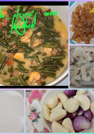 Foto resep Kacang Panjang, Kikil, Udang masak Tauco Santan