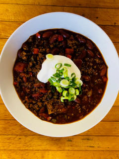 A picture of Fullblood Wagyu Beef Chili.