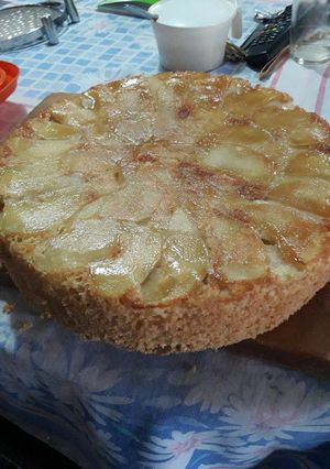 Una foto de Torta de manzana invertida🍏