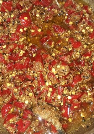 A picture of Sliced Red Chili Pickle.