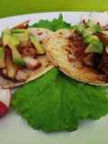 Tacos de lomo flameado a la naranja