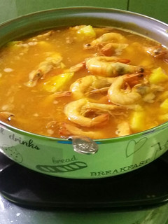 Foto resep Udang Lempah Kuning Nanas khas Bangka
