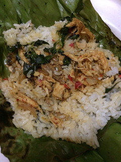 Foto resep Nasi bakar ayam teri kemangi pedas