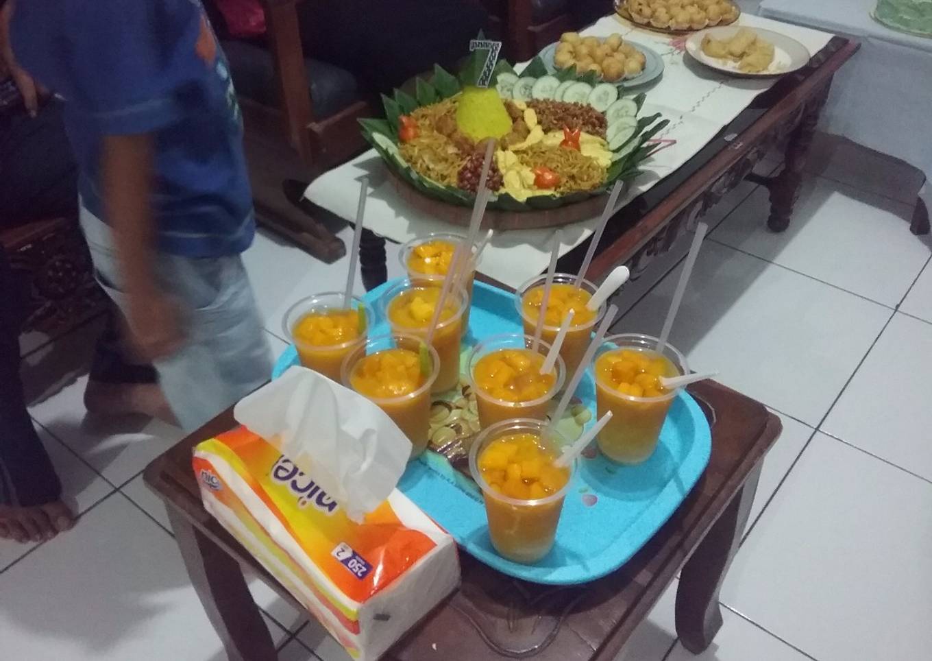 Mango Punch (resep untuk 10 cup es mangga soda segar manis enak mudah)