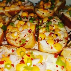 Corn Cheese Bruschetta A picture of Corn Cheese Bruschetta.