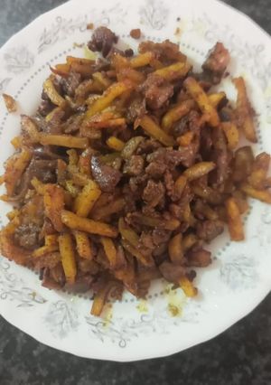 عکسی از دستور سیب زمینی با جگر🥔🥙