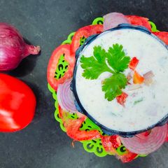 A picture of Onion Tomato Raita.