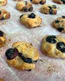 Cookies rápidas de arándanos (también versión vegana)