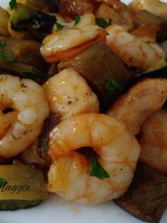 Una foto de Pollo con gambas al estilo chino