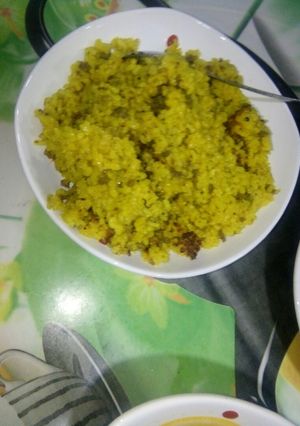 صورة لوصفة أرز باللحمه المفرومة والخلطة