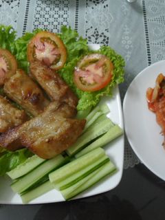 Hình của món Sườn nướng kiểu Hàn.