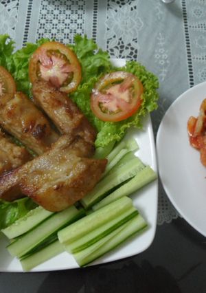Hình của món Sườn nướng kiểu Hàn.