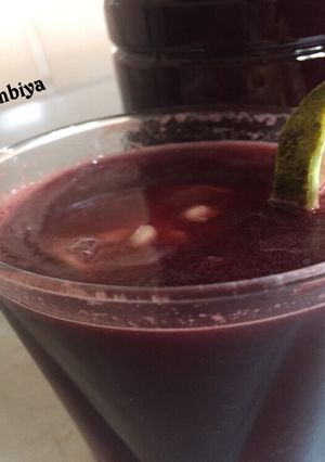 A picture of Watermelon and zobo mix.