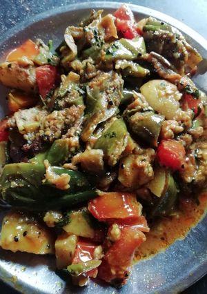 A picture of Baingan bhaji.