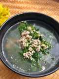 Canh xà lách xoong nấu thịt băm